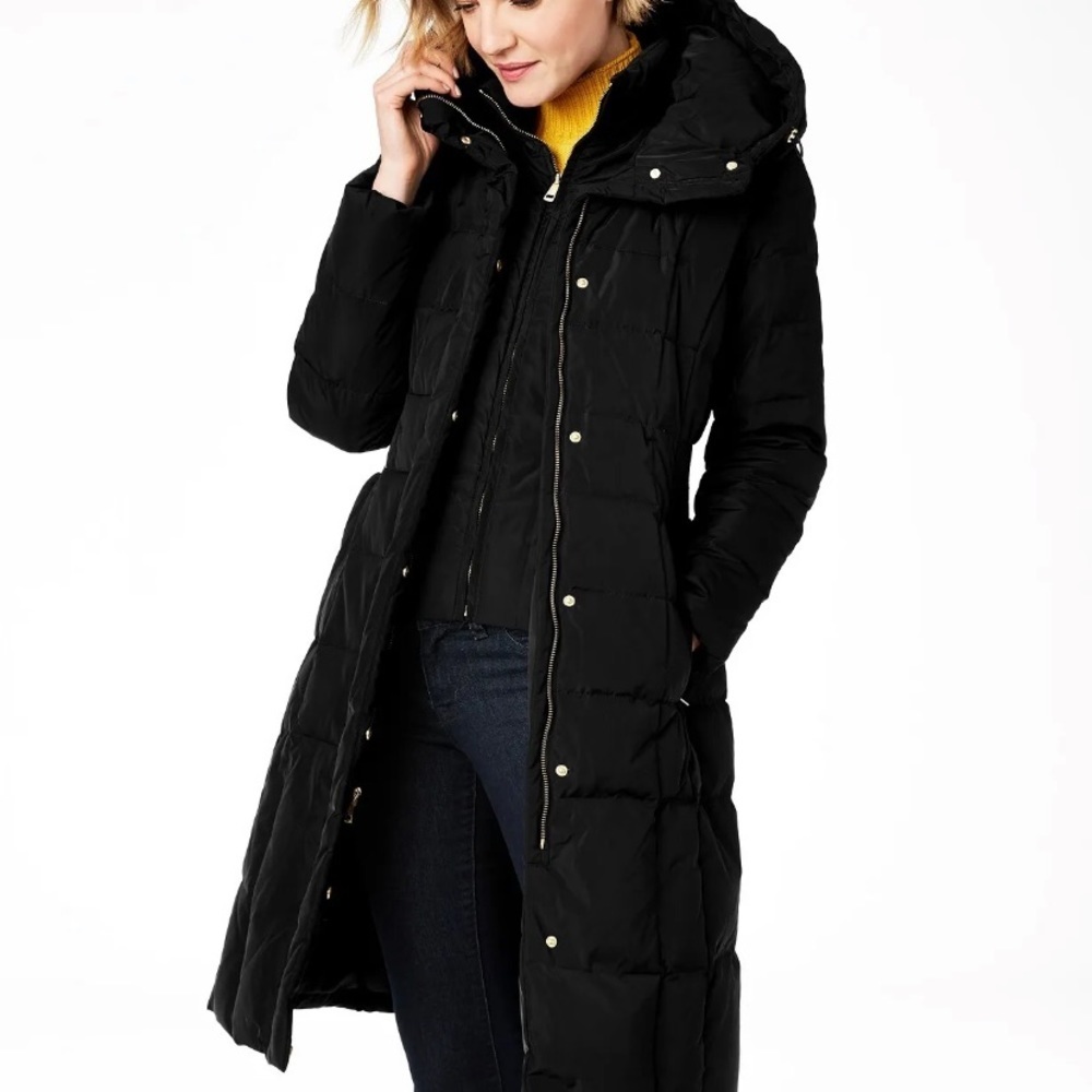 Cole Haan 3/4 Long Coat Puffer Down/Feather Fill Size Sp Video Attached